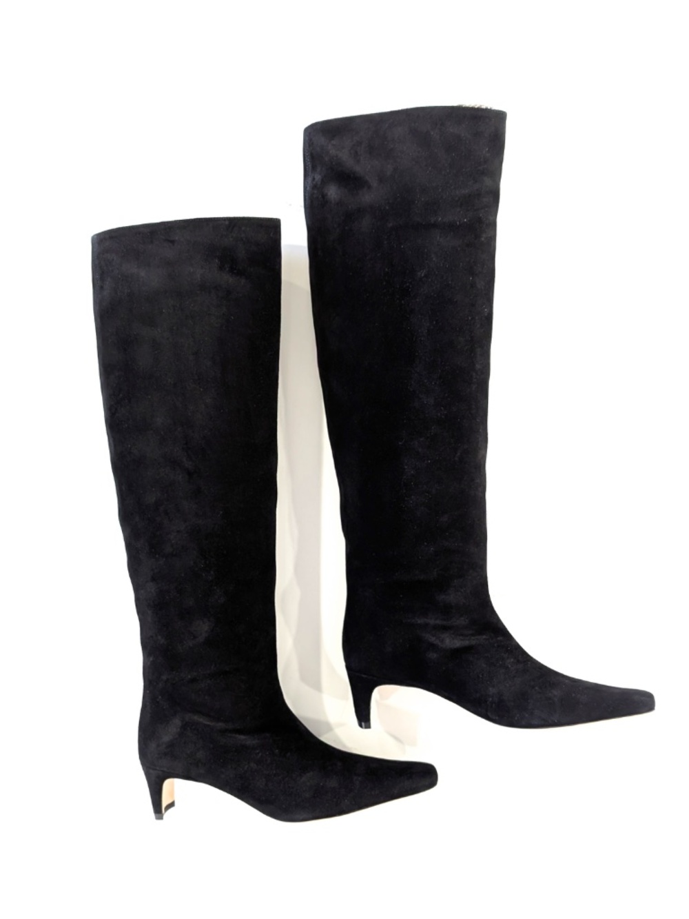 STAUD Wally Knee High Boots Black Suede Pointed Toe IT 37 US 7 NIB $495 - Picture 5 of 12